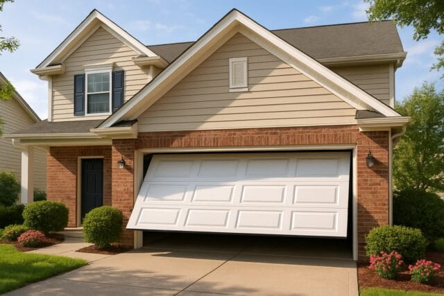The Benefits of Garage Door Cable Replacement for Increasing Property Value 1 curb appeal of a suburban home due to new garage door sensor
