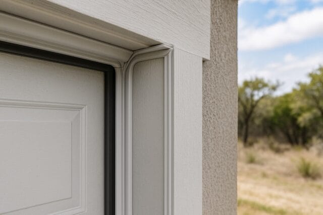 How Garage Door Weather Stripping Protects Maine Homes from Harsh Winters 1 Garage door weather stripping on top and side seals for improved protection.